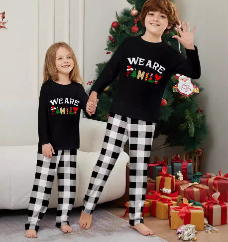 Long Sleeve Trousers Letter Printing Plaid Home Wear