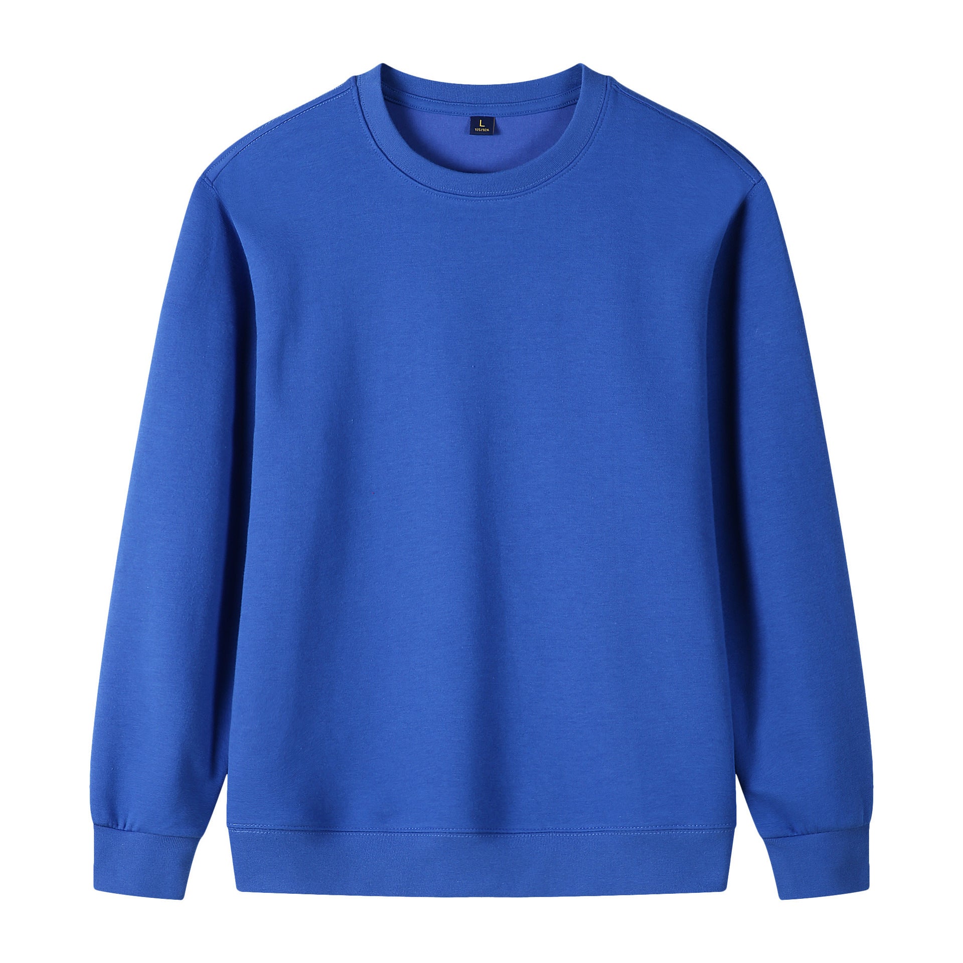 320g Straight Shoulder Pure Cotton Autumn Long Sleeve Round Neck Solid Color Sweatshirt Customized