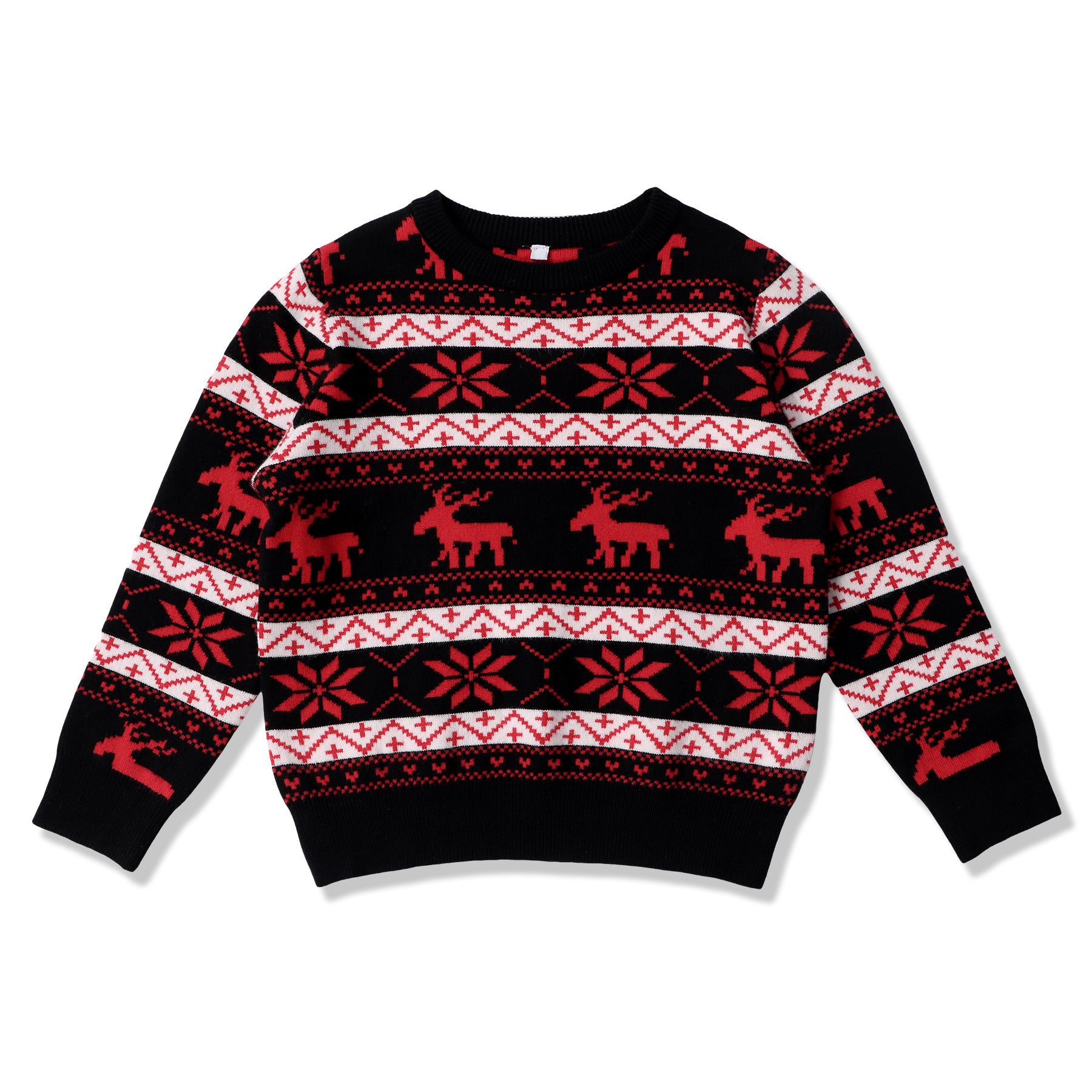 Women's Christmas Round Neck Loose Long Sleeves Sweater