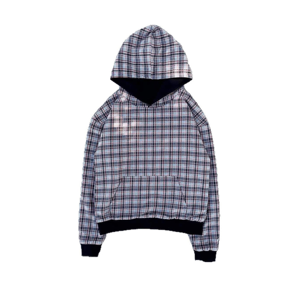 Hip Hop Double-sided Retro Plaid Casual Sweater